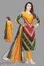Women's Printed Dress Material - Unstitched Crepe Fabric Kurti, Pant & Dupatta Set