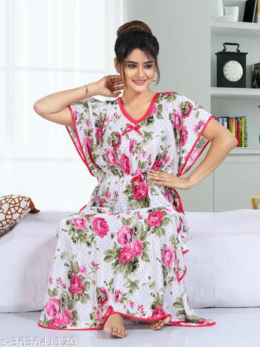 womens printed nightdress -nighty- maxi-nightwear (2)
