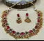 Combo jewellery(Gold Plated Green-Pink Diamond),choker,necklace,jewellery set,indian wedding jewellery set,Maangalyam/Murukku,south,indian,maharastrian,highquality set for women girls