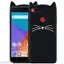Meow Cat Girlish Back Cover Case for Mi A1 - Black