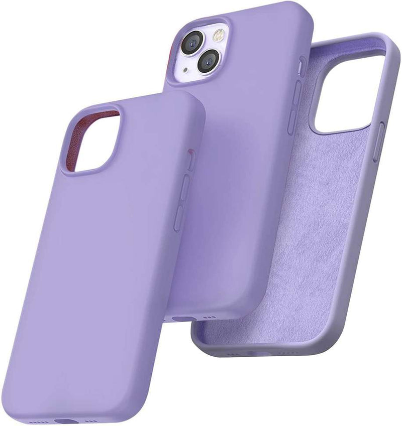 Apple iPhone 14 Plus 6.7 Inch Case Shockproof Protective Slim Liquid Silicone Purple Thermoplastic Polyurethane Back Cover