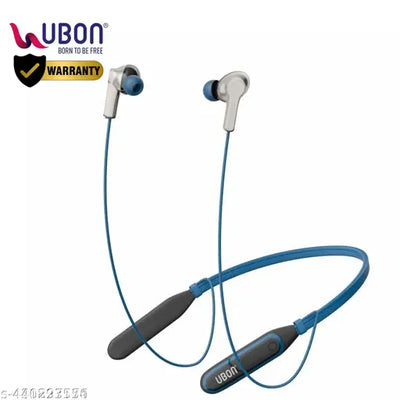 Ubon U Series Newly Launched Wireless Neckband, Bluetooth, 36 Hours Playback, Type-C Fast Charging, Magnetic Earbuds, Auto Pairing, Sporty Design, Comfortable Fit, 220 Hours Standby Time (Blue)