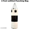 Bulls Fitness 4 Feet heavy canvas Unfilled Punching Bag With Hanging Chain