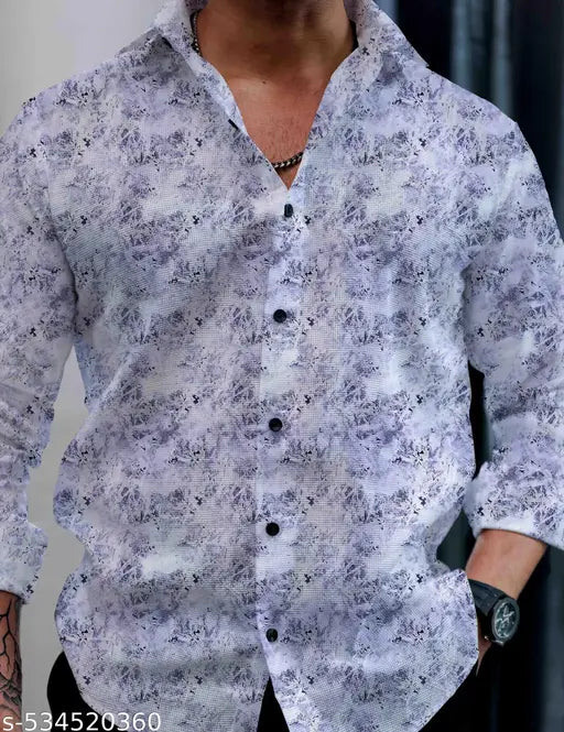 Laycra Printed Men Shirt