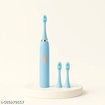 Rechargeable Electric Toothbrush with 2 Replacement Brush Heads – Soft Bristles, Deep Cleaning Sonic Technology for Healthy Oral Care