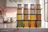 Pet Plastic Airtight Canister Set | Food grade and BPA free canisters | Durable & Shatterproof | tight seal & Stackable | Free from any kind of odor | Transparent |(350ml, 650ml, 950ml and 1400ml) pack of 16