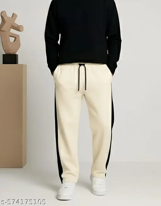 Straight fit track pants for men