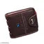 Men's Genuine Wallet PU Leather Purse Stylish Logo & Printed Pattern Thin Slim Smooth Perfect look (Dark Brown)