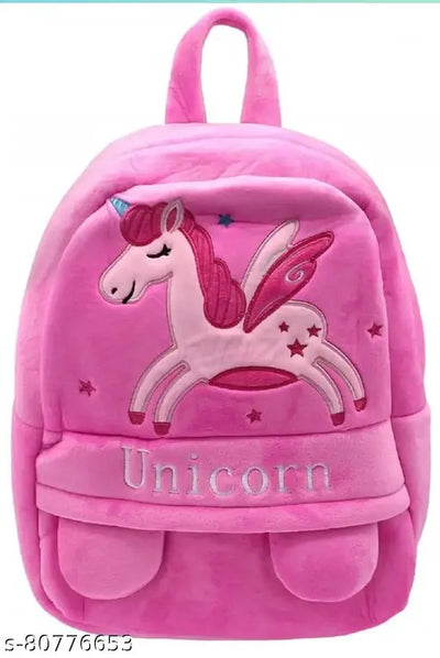 Unicorn_B_2021 Small 10 L Backpack Soft plush fabric Unicorn A Kids Backpack Bag Age groups up to 6 Year child's (Pink)