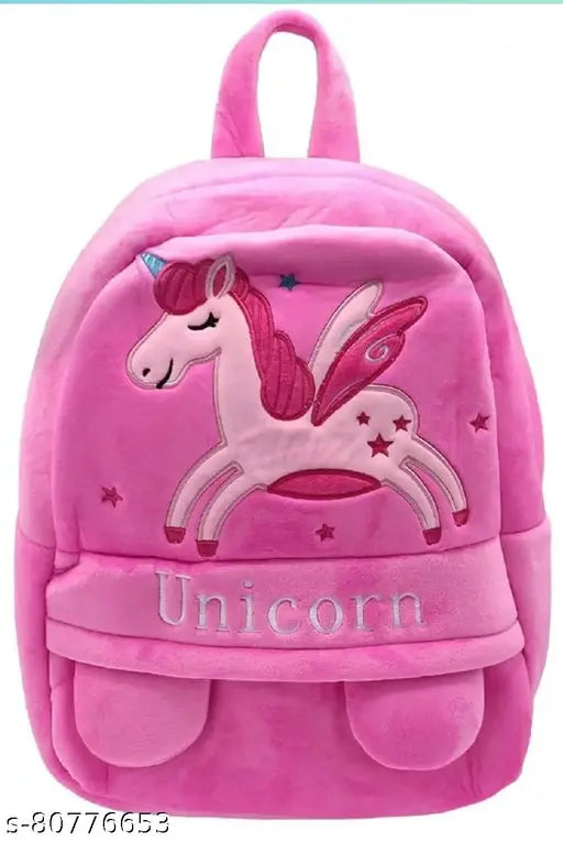 Unicorn_B_2021 Small 10 L Backpack Soft plush fabric Unicorn A Kids Backpack Bag Age groups up to 6 Year child's (Pink)