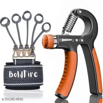 Dragonfly Store Unique Adjustable Hand Gripper X Finger Exerciser| Power Strengthener Grip for Hand Exercise| Resistance Gripster Band for Finger Expansion| (Hand+Finger Exerciser Combo)