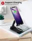 Mobile Phone Holder, Adjustable, Foldable, Anti-Skid, Wide Compatibility (Black) Tabletop