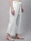 Most Soft And Comfortible Rayon Fabric White Palazzos for Pack Of 1