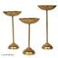 Set of 3 Urli Bowl tealight Holder Stand Diwali Home puja Decor Traditional Indian Brass Decorative Bowl for Home | Ideal for Floating Flowers (Taj Stand Set), (Gold-3)