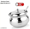 Best Ghee Dani Ghee Pot Oil Pot Kitchen Storage Container with Spoon,