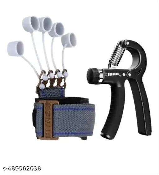 BOLDDISH Combo Old Finger Strengthener with Adjustable Hand Grip| Adjustable Resistance | Hand/Power Gripper for Home & Gym Workouts | Perfect for Finger & Forearm Hand Exercises for Men & Women