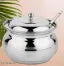 Urban Elegance Stainless Steel Ghee Pot, Oil Container with Lid and Spoon, 1 Piece (250 ml)