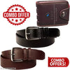Sunshopping Men? Formal & Causal Leatherite Belt and Wallet Combo(Pack of 3)