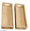 Wooden serving tray (Set of 2, Natural)