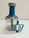 Chirag Almighty Push Chopper 1200ml (1.2L Vegetable & Fruit Chopper (Stainless Steel Blade, Plastic mixer, Hand pusher)