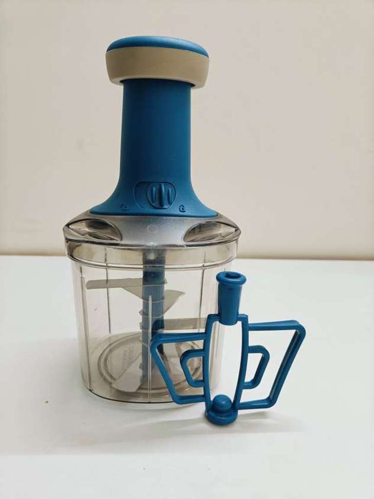 Chirag Almighty Push Chopper 1200ml (1.2L Vegetable & Fruit Chopper (Stainless Steel Blade, Plastic mixer, Hand pusher)