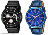 Hand watch men Sports gents stylish Leather Belt gift Analog Watch pack of 2.