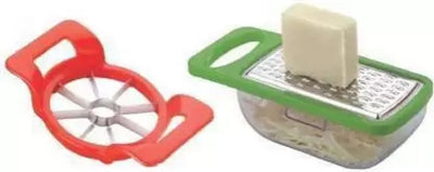 kitchen tool set combo of stainless steel apple cutter and cheese grater Combo of apple cutter and cheese grater for Kitchen Kitchen Tool Set (Multicolor)