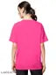Loose Fit Pure Cotton Print Oversized T-shirt" Pink