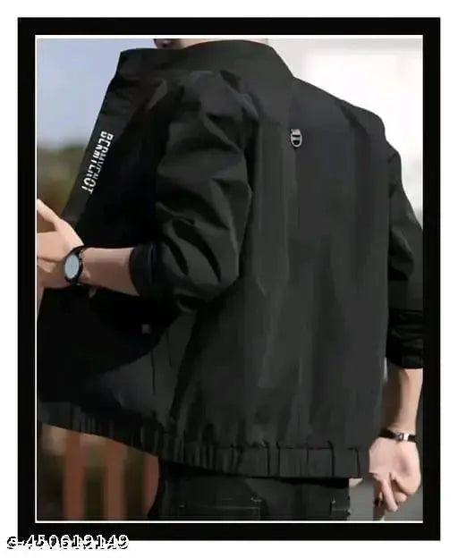 RAJ COSMETICS . Men solid windcheater sporty jacket, has a stand collar, 2 pockets in side and 1pocket in iner side ,has a zip closure, long sleeves, straight hemline.feel comfy look and give amazing look with thi stylish windcheater