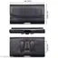 Hipso Waist Belt Leather Mobile Pouch Cover waist bag mobile pouch (Black)