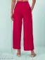 LYRA Women's Solid Pink Palazzos