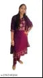 Anarkali Dupatta Set" Women's Printed "Anarkali Kurti" & Pant Dupatta Set