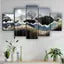 Set Of 5 Modern Art , 3d Scenery Wall Painting for Living Room Large Size with Frames for Wall Decor and Home Decoration, Hotel, Office ( 75 CM X 43 CM )