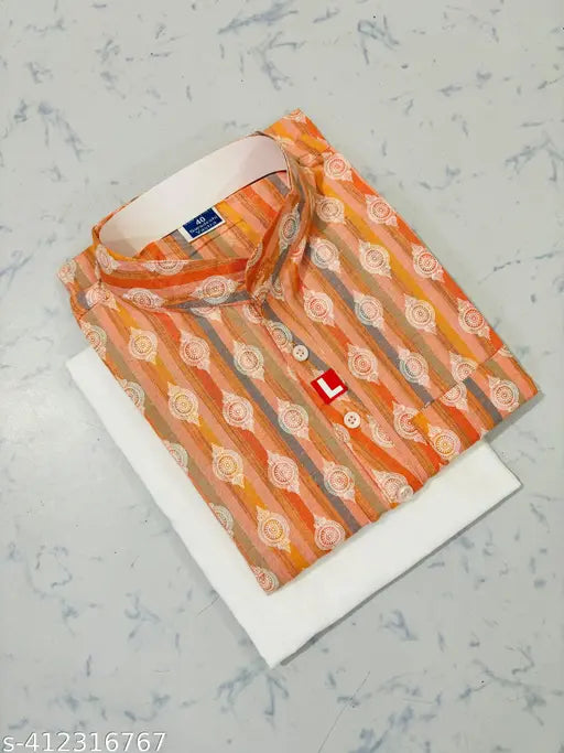 PRINTED KURTA PAJAMA FOR MEN