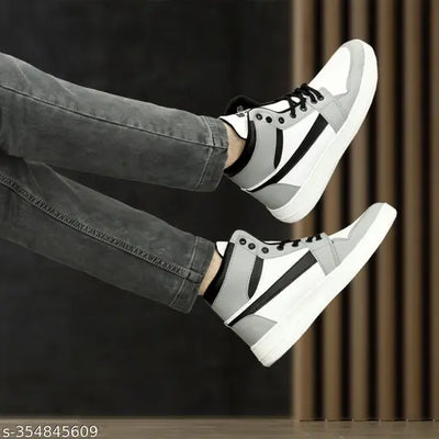 Attractive & Stylish Outdoor, Partywear, Sneaker Shoes For Men's & Boy's (Gray)