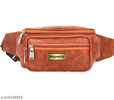 Latest Men Women Leather Waist Pack Travel Bags For Money| Belt| Cards |Mobile| Documents| Kit| Books and Bills Dairy Pouch Cross Side Bag For Men Women .With Belt Stylish Small Luggage Accessories Bag I Waist Bags I Fanny pack.