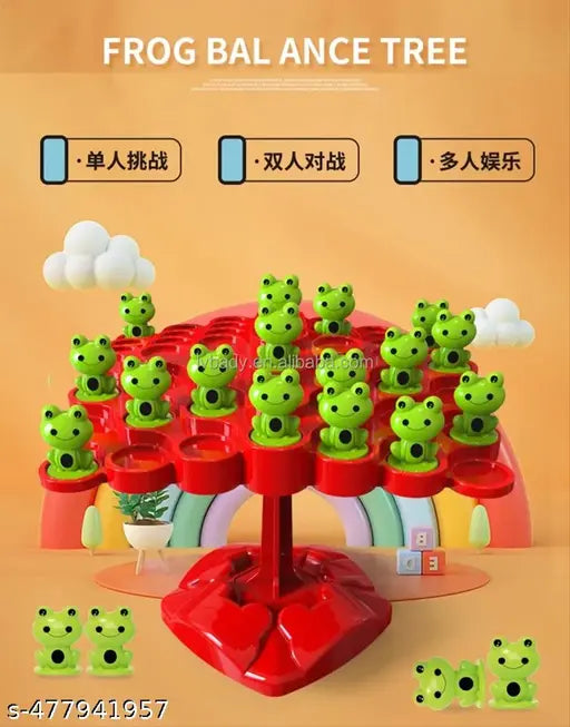 Frog Balance Game, Two-Player Frog Balance Board Game, Educational Frog Balance Counting Toy, Interactive Parents Child Toy, Montessori Frog Balance Tree