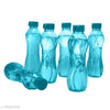 Saura Fridge Bottle 1000 ml Set of 6 Blue
