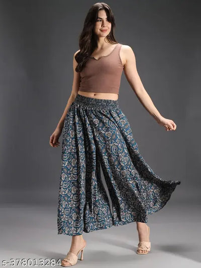 Latest Kiara Korean Stylish Highly Flared free size Palazo