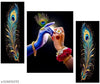 JD Radha Krishna Ji UV Textured Wall Art | Set of 3 Self-Adhesive Decorative Paintings (18 x 12 Inch) | Spiritual Home Decor – Unframed (JD SBJM-152)