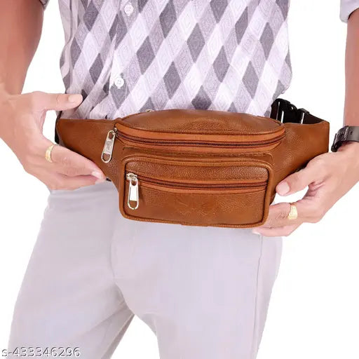 Waist Bag for Women and Men/Fanny Pack with 3-Zipper Pockets Waist Pouch for Hiking, Travel, Camping, Running, Sports Outdoors and Adventures Money Phone Belt with Adjustable Strap