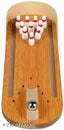 CrazyCrafts Wood Mini-entertainment desktop bowling game set, Multicolour, 10 wooden bowling pins ,1 metal bowling ball ,1 wooden bowling ramp with peg ,1 wooden alley for kid 4 - 10 years