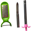 Essential Tools for Everyday Use Kitchen Tool Set of 1 Grater 1 Peeler and 1 Gas Lighter Kitchen Tool Set (Multicolour)