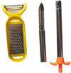 Essential Tools for Everyday Use Kitchen Tool Set of 1 Grater 1 Peeler and 1 Gas Lighter Kitchen Tool Set (Multicolour)