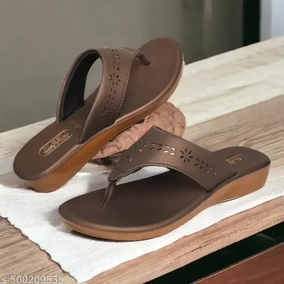 Stylish Solid Maroon Flats For Women