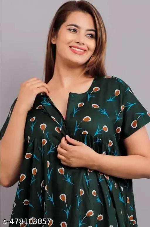 100 % Pure Cotton Leaf Printed Sanganeri Maxi For Women/ Floral Printed/ Maxi for Women/Free Size Maxi/Floral Printed Maxi