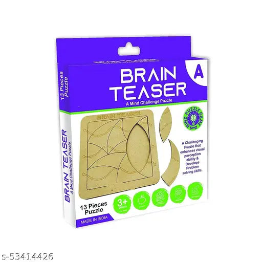 Premium Quality Mind CHALLENGING Brain Teaser Puzzle (A) (13 Pieces)
