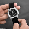 Men's Analog rubber strap hand Watch casual black colour dial
