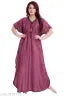 WOMEN SATIN PLANE KAFTAN NIGHTY NIGHT GOWN nightdress