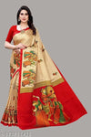 Women's Desinger Art Silk Printed Saree with Blouse Piece